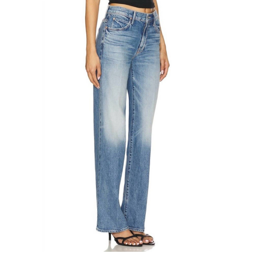 NWT Mother Jeans Mid Rise Tunnel Vision Sneak I’m A Winner Size 32 Straight Leg - Picture 4 of 14